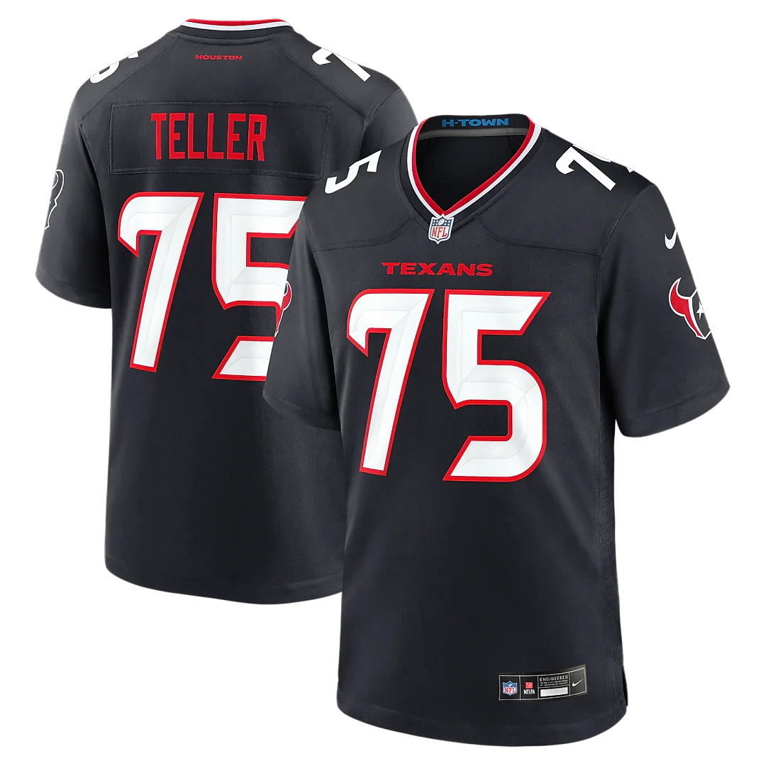 Zennovawear Wyatt Teller Houston Texans Team Game Jersey - Navy