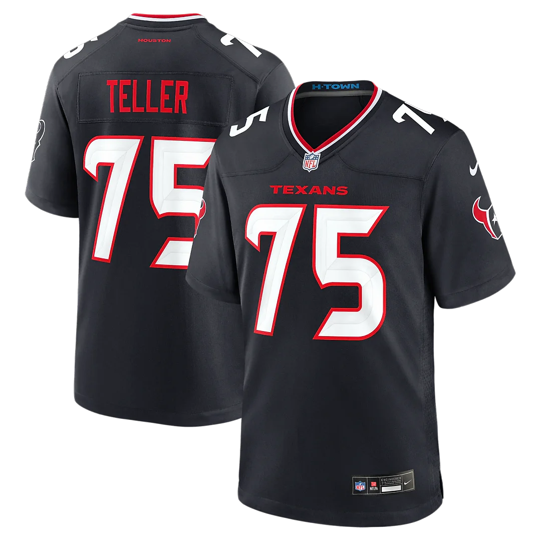 Zennovawear Wyatt Teller Houston Texans Team Game Jersey - Navy