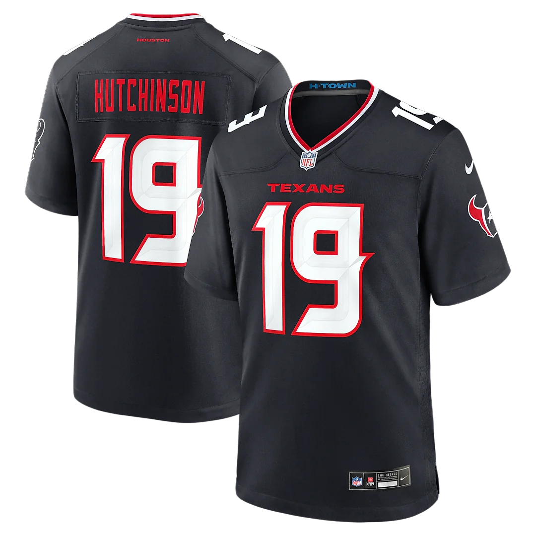 Zennovawear Xavier Hutchinson Houston Texans Team Game Jersey - Navy