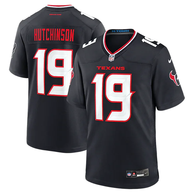 Zennovawear Xavier Hutchinson Houston Texans Team Game Jersey - Navy