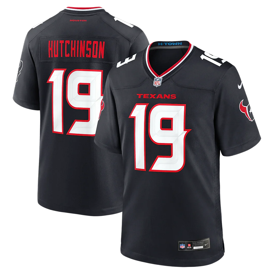 Zennovawear Xavier Hutchinson Houston Texans Team Game Jersey - Navy