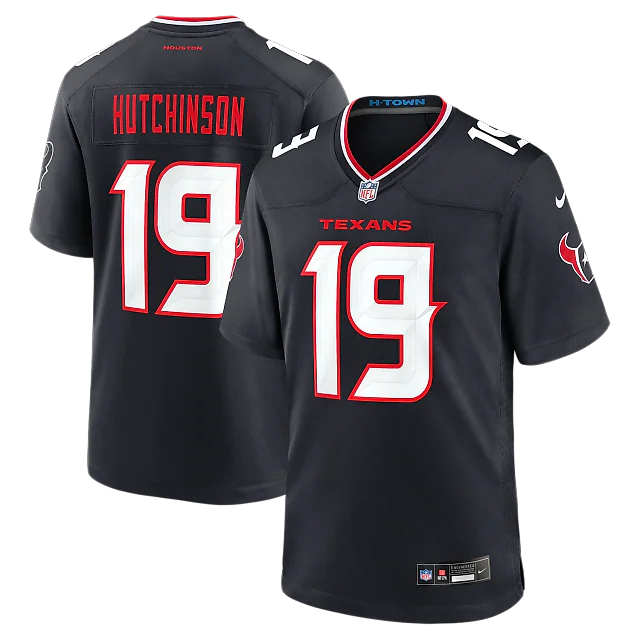 Zennovawear Xavier Hutchinson Houston Texans Team Game Jersey - Navy