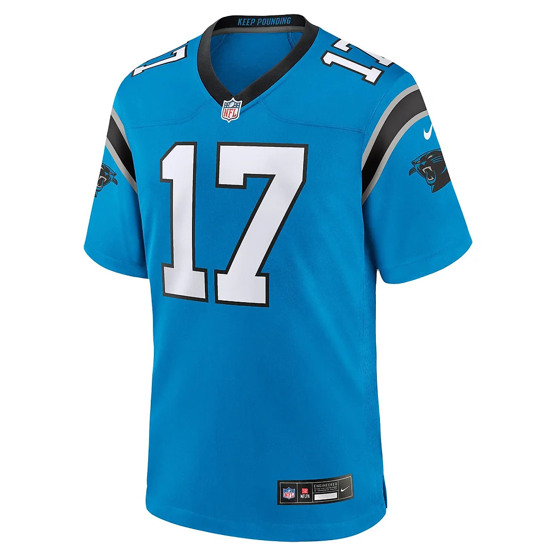 Zennovawear Xavier Legette Carolina Panthers Alternate Game Jersey - Blue