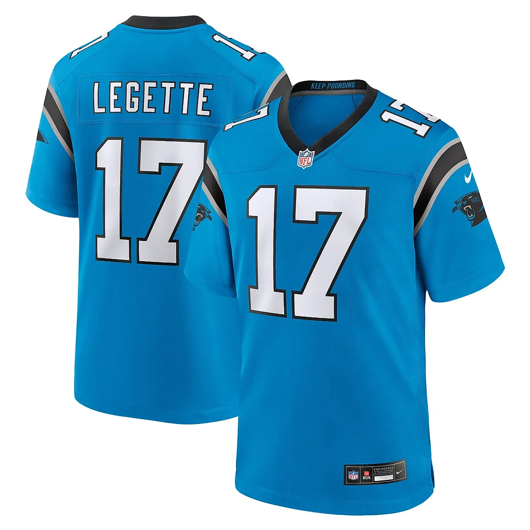 Zennovawear Xavier Legette Carolina Panthers Alternate Game Jersey - Blue