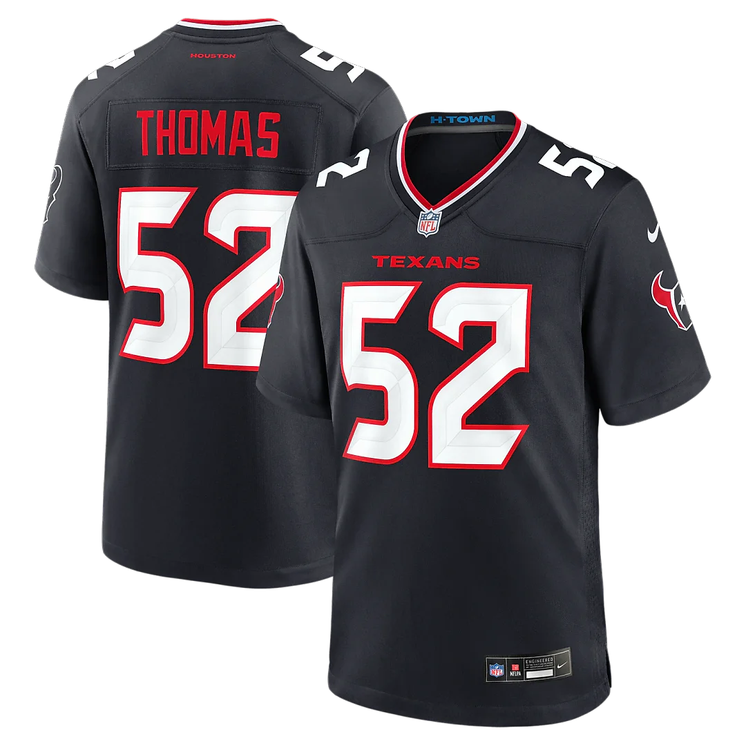 Zennovawear Xavier Thomas Houston Texans Team Game Jersey - Navy