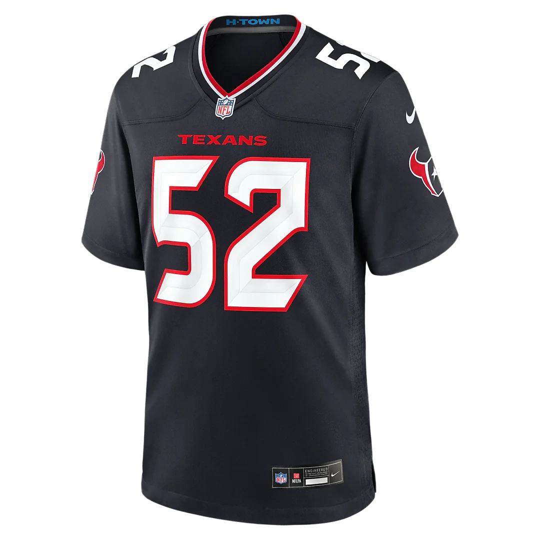 Zennovawear Xavier Thomas Houston Texans Team Game Jersey - Navy