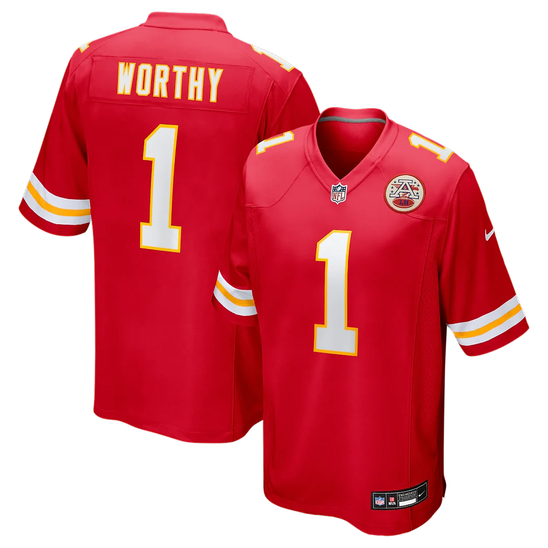 Zennovawear Xavier Worthy Kansas City Chiefs Player Game Jersey - Red