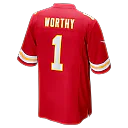 Zennovawear Xavier Worthy Kansas City Chiefs Player Game Jersey - Red