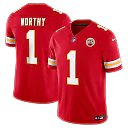 Zennovawear Xavier Worthy Kansas City Chiefs Team Vapor FUSE. Stitched Limited Jersey - Red