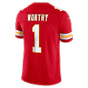 Zennovawear Xavier Worthy Kansas City Chiefs Team Vapor FUSE. Stitched Limited Jersey - Red