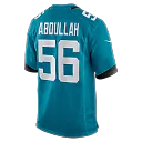 Zennovawear Yasir Abdullah Jacksonville Jaguars Team Game Jersey - Teal