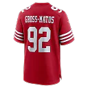 Zennovawear Yetur Gross-Matos San Francisco 49ers Team Game Jersey - Scarlet