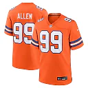 Zennovawear Zach Allen Denver Broncos Alternate Game Jersey - Orange