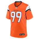 Zennovawear Zach Allen Denver Broncos Team Game Jersey - Orange
