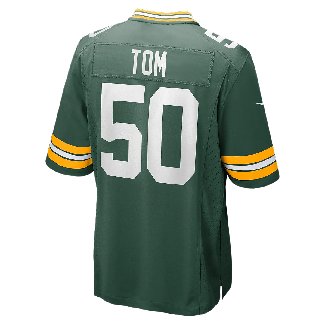 Zennovawear Zach Tom Green Bay Packers Game Player Jersey - Green