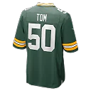 Zennovawear Zach Tom Green Bay Packers Game Player Jersey - Green