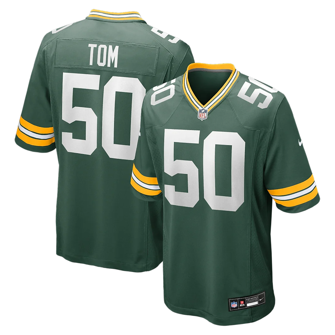 Zennovawear Zach Tom Green Bay Packers Game Player Jersey - Green