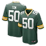 Zennovawear Zach Tom Green Bay Packers Game Player Jersey - Green