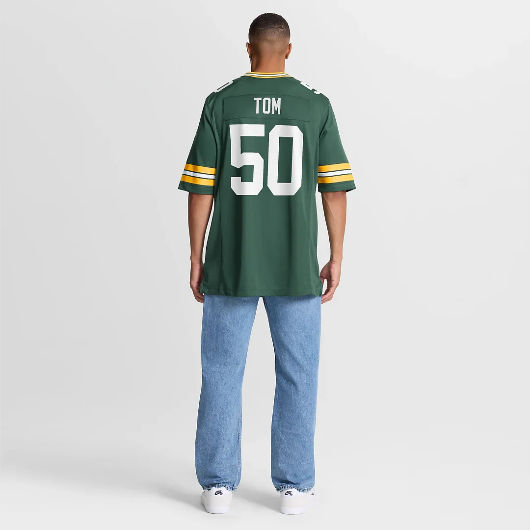 Zennovawear Zach Tom Green Bay Packers Game Player Jersey - Green