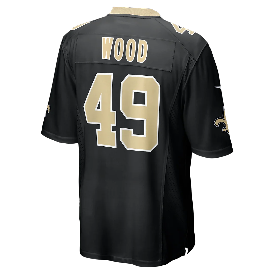 Zennovawear Zach Wood New Orleans Saints Game Jersey - Black