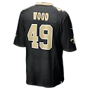 Zennovawear Zach Wood New Orleans Saints Game Jersey - Black