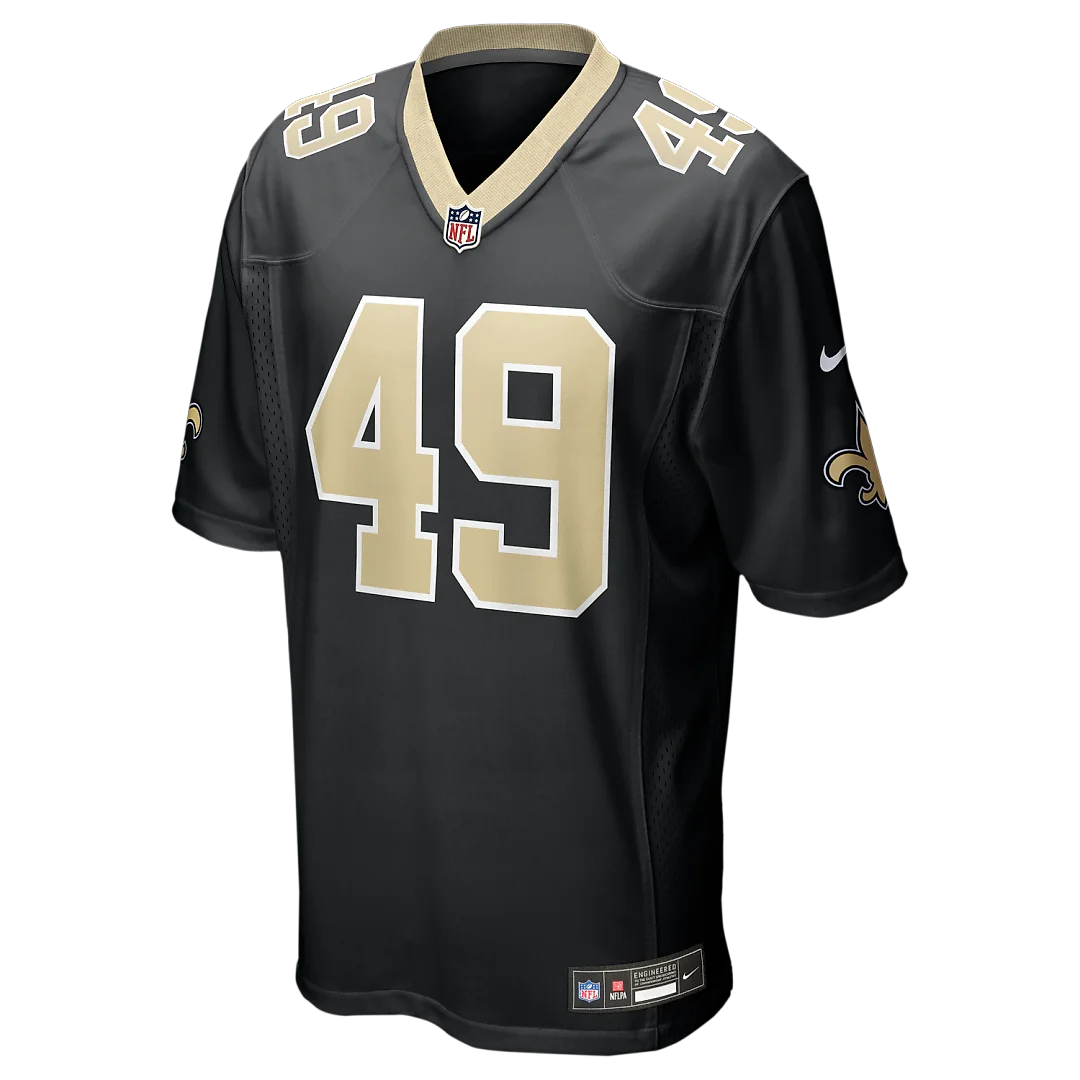 Zennovawear Zach Wood New Orleans Saints Game Jersey - Black