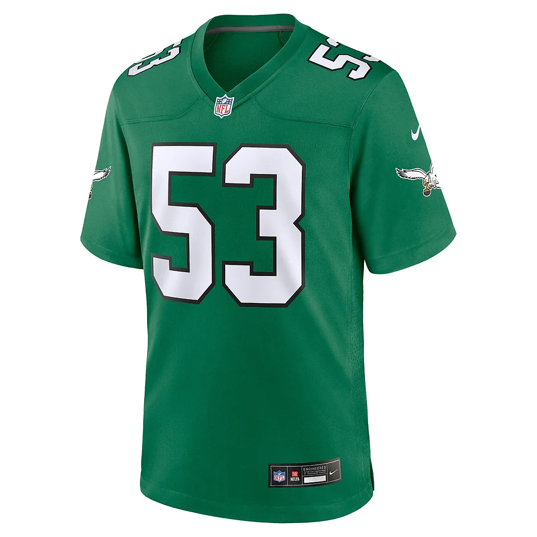 Zennovawear Zack Baun Philadelphia Eagles Alternate Game Jersey - Kelly Green