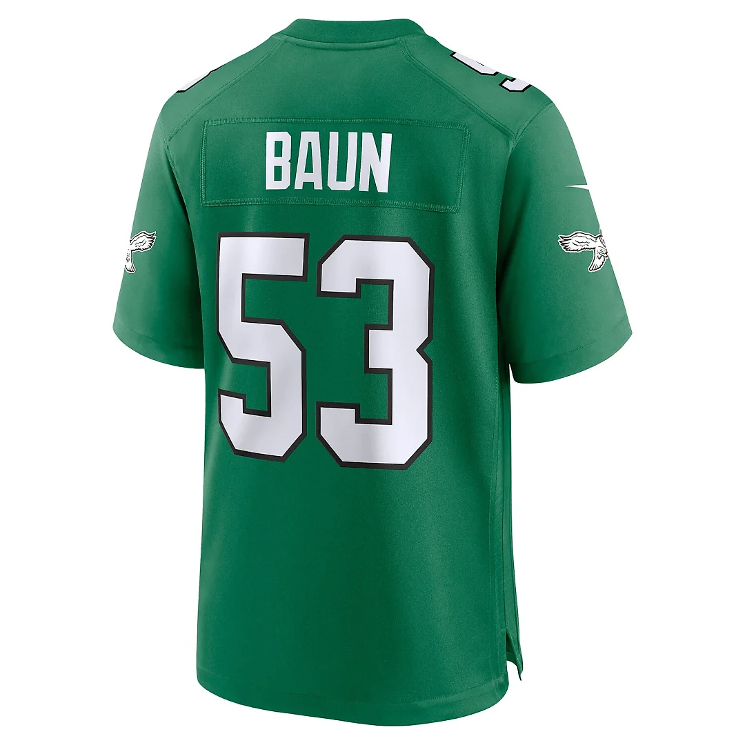 Zennovawear Zack Baun Philadelphia Eagles Alternate Game Jersey - Kelly Green
