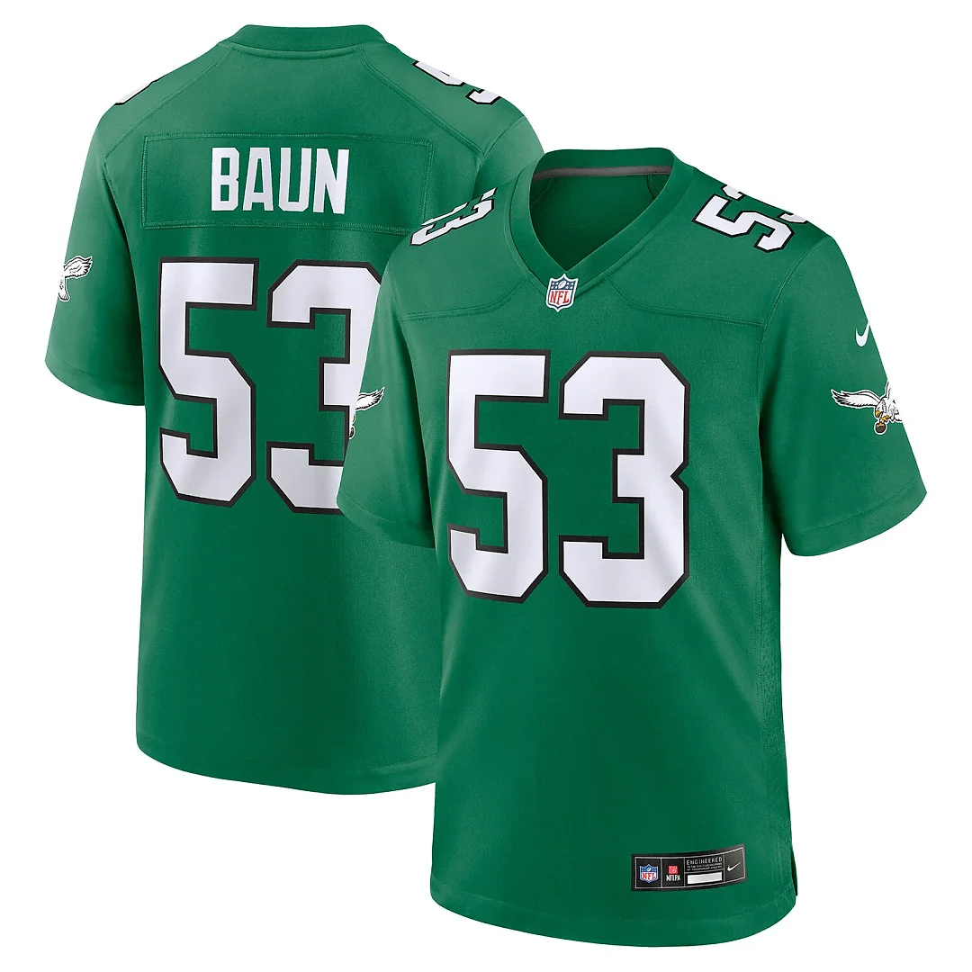 Zennovawear Zack Baun Philadelphia Eagles Alternate Game Jersey - Kelly Green