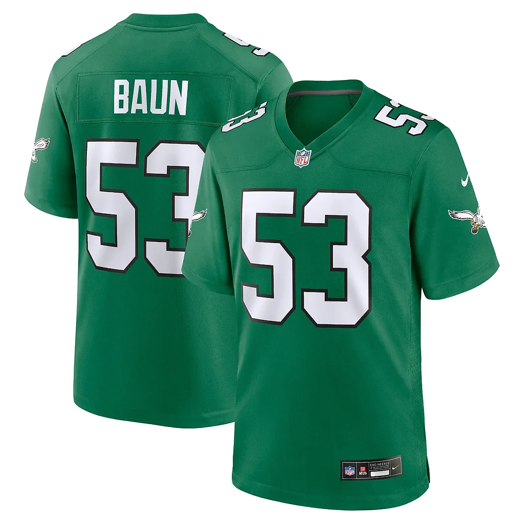 Zennovawear Zack Baun Philadelphia Eagles Alternate Game Jersey - Kelly Green