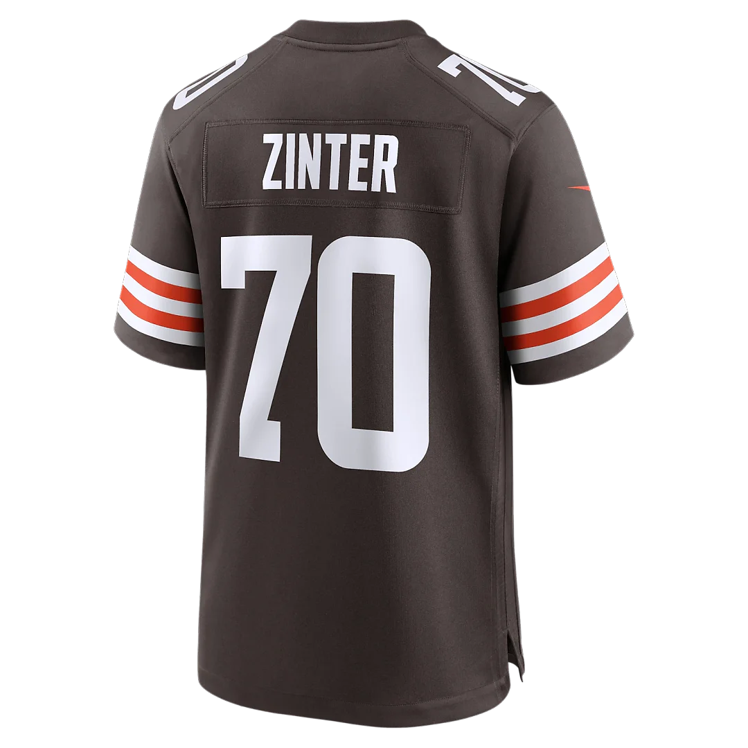 Zennovawear Zak Zinter Cleveland Browns Team Game Jersey - Brown