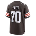 Zennovawear Zak Zinter Cleveland Browns Team Game Jersey - Brown