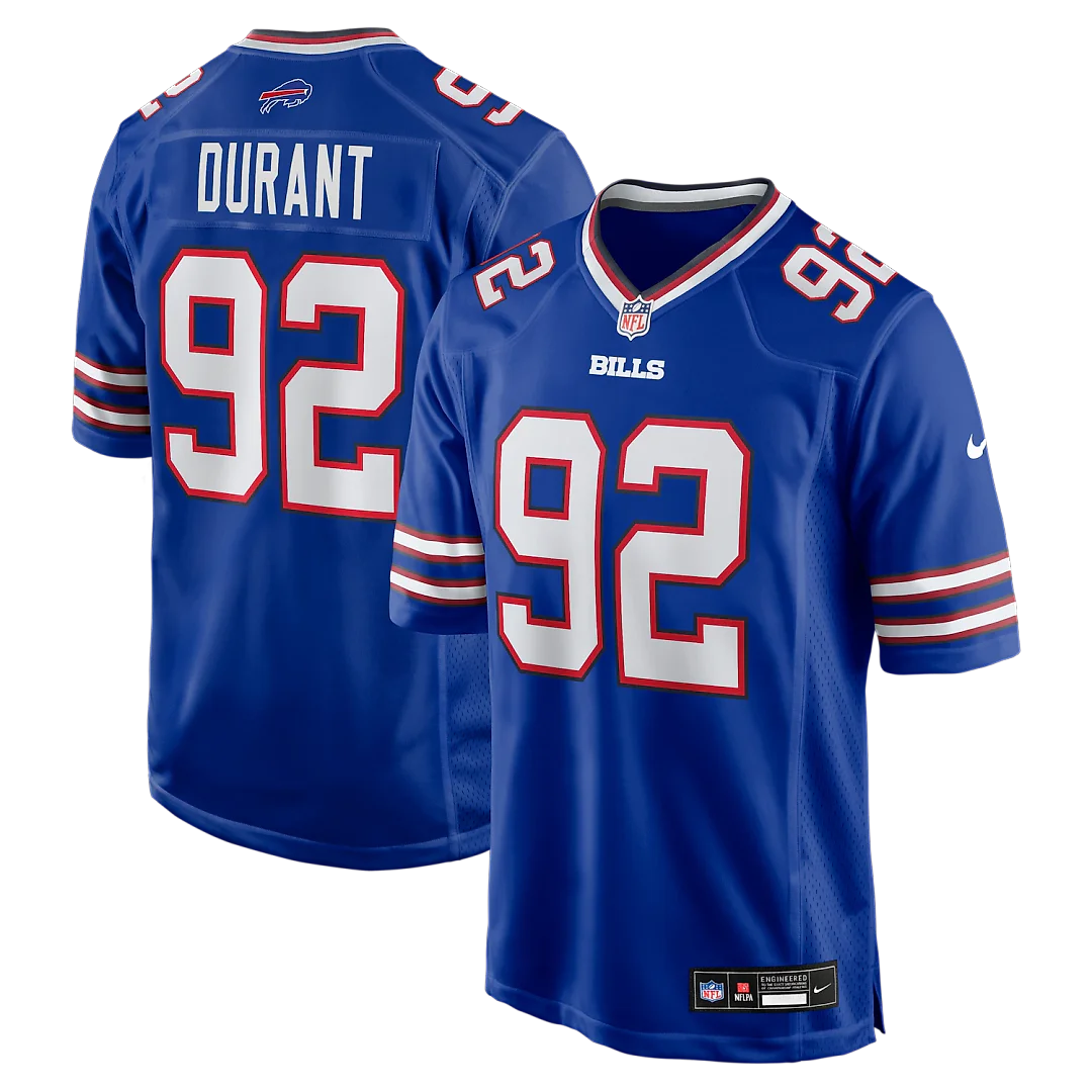 Zennovawear Zane Durant Buffalo Bills Team Game Jersey - Royal