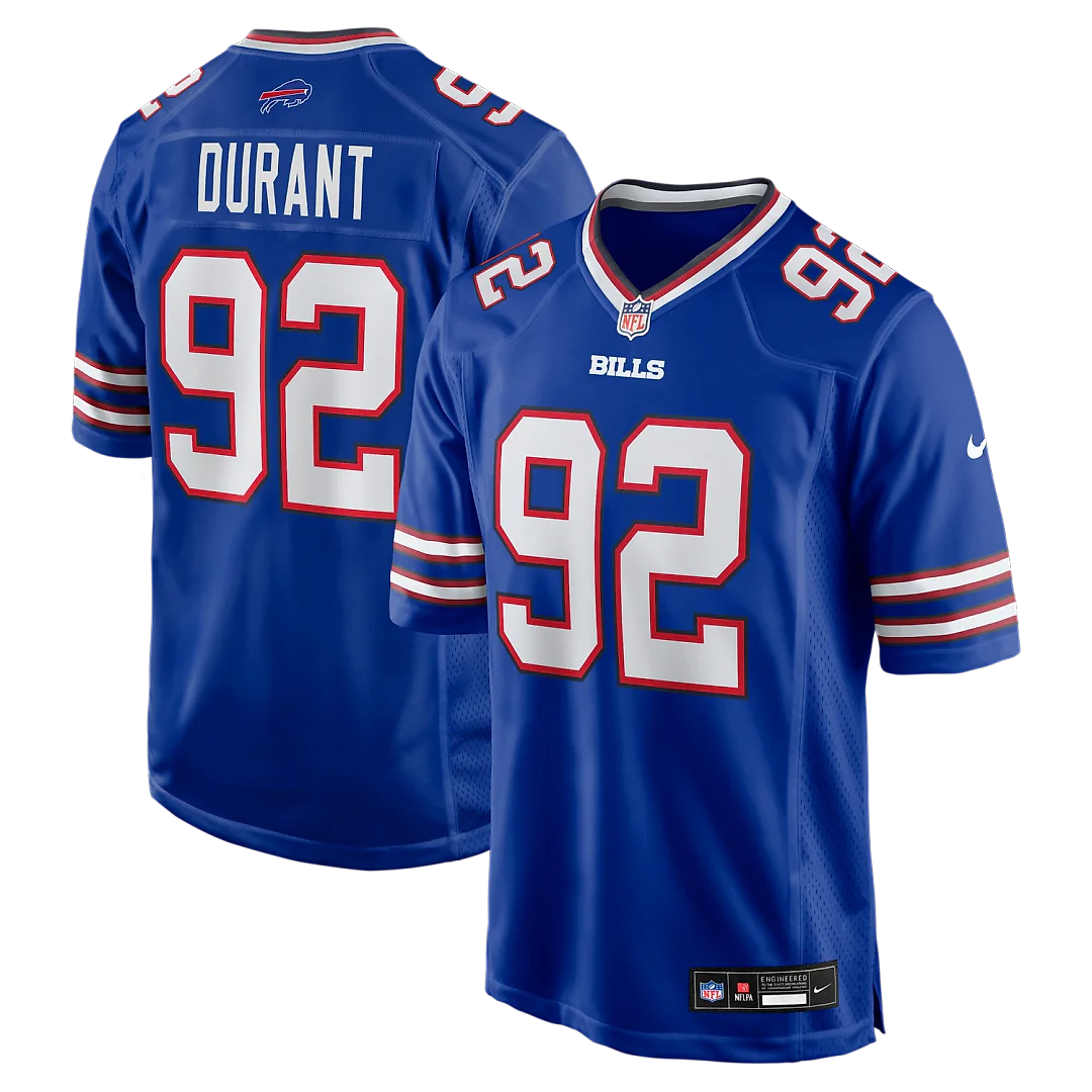 Zennovawear Zane Durant Buffalo Bills Team Game Jersey - Royal