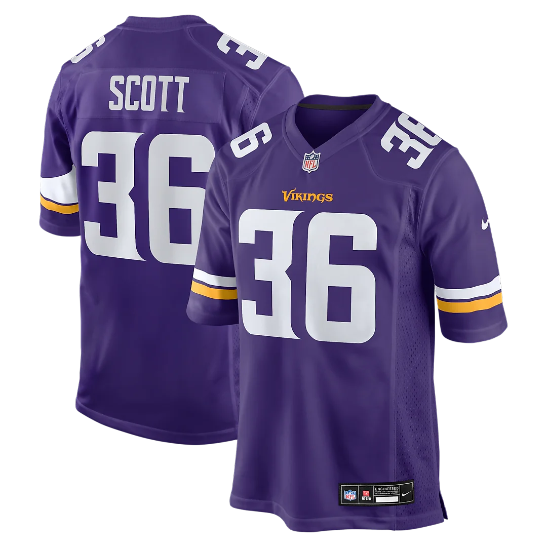 Zennovawear Zavier Scott Minnesota Vikings Team Game Jersey - Purple