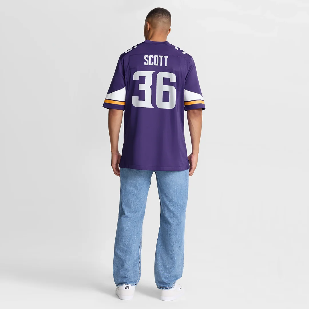 Zennovawear Zavier Scott Minnesota Vikings Team Game Jersey - Purple