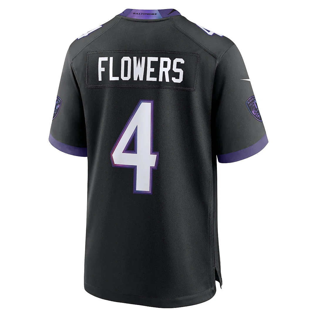 Zennovawear Zay Flowers Baltimore Ravens Alternate Game Jersey - Black
