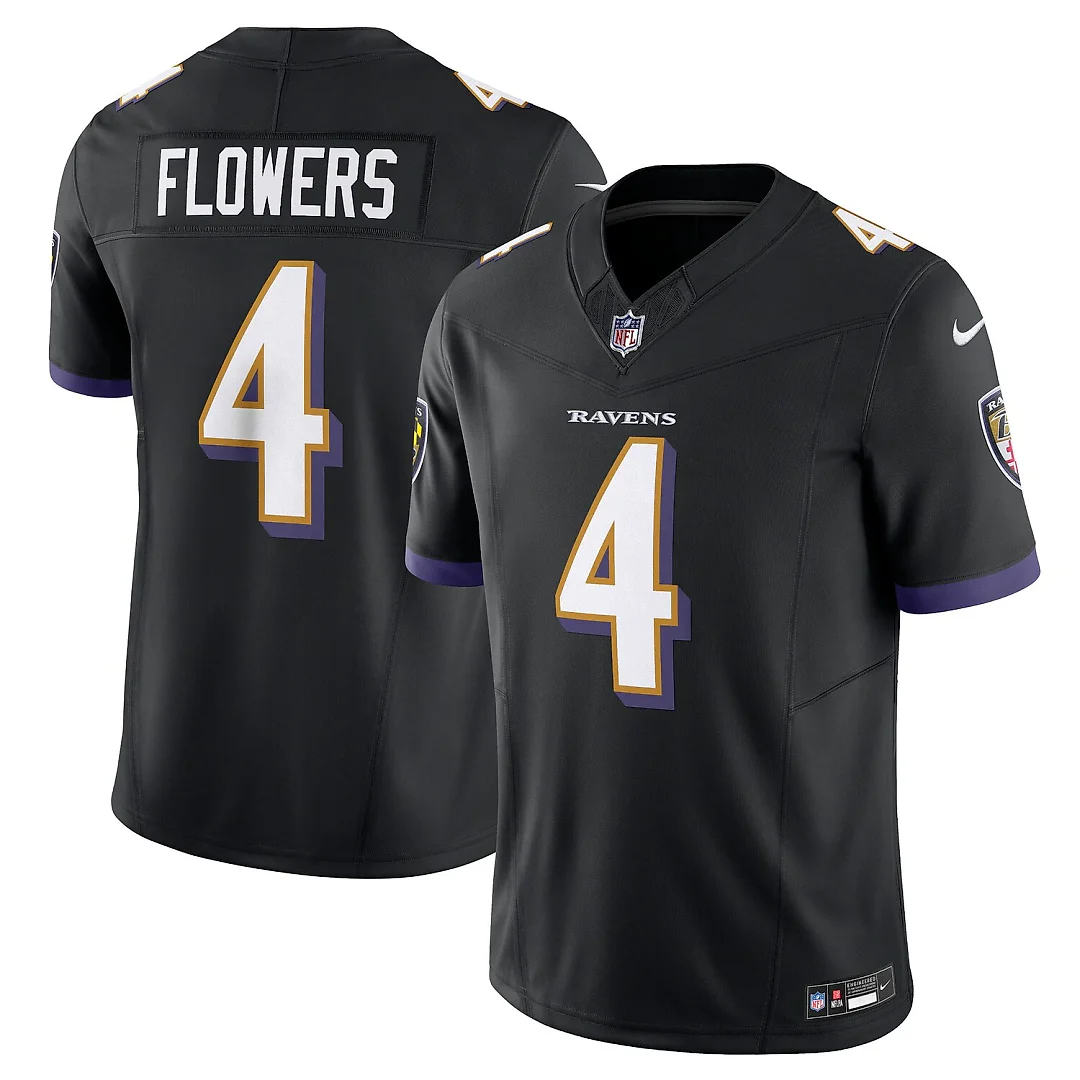 Zennovawear Zay Flowers Baltimore Ravens Alternate Vapor FUSE. Limited Jersey - Black