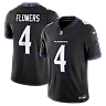 Zennovawear Zay Flowers Baltimore Ravens Alternate Alternate Vapor FUSE. Stitched Limited Jersey - Black