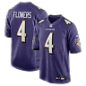 Zennovawear Zay Flowers Baltimore Ravens Game Jersey - Purple