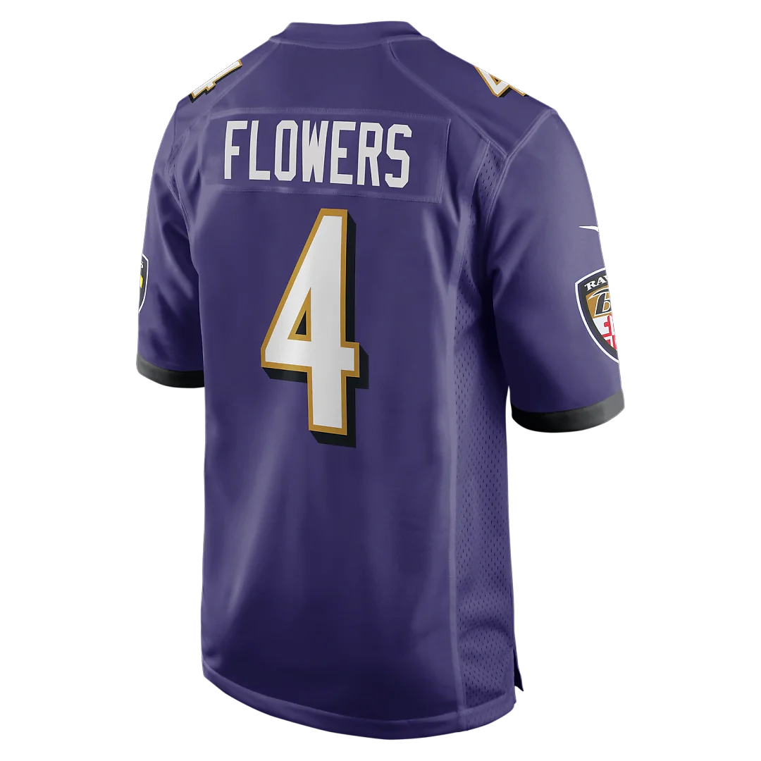 Zennovawear Zay Flowers Baltimore Ravens Game Jersey - Purple