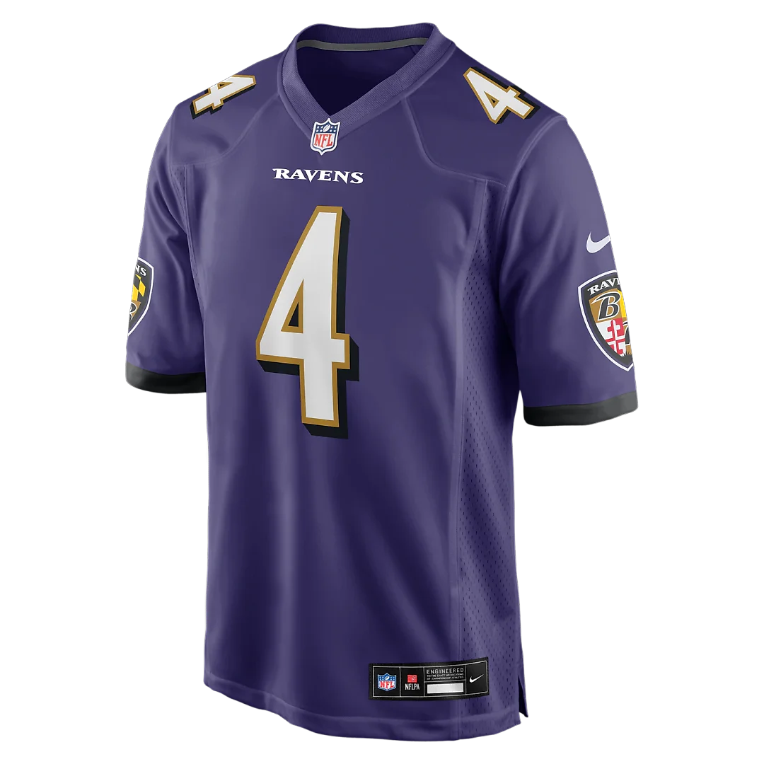 Zennovawear Zay Flowers Baltimore Ravens Game Jersey - Purple