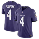 Zennovawear Zay Flowers Baltimore Ravens Team Vapor FUSE. Stitched Limited Jersey - Purple