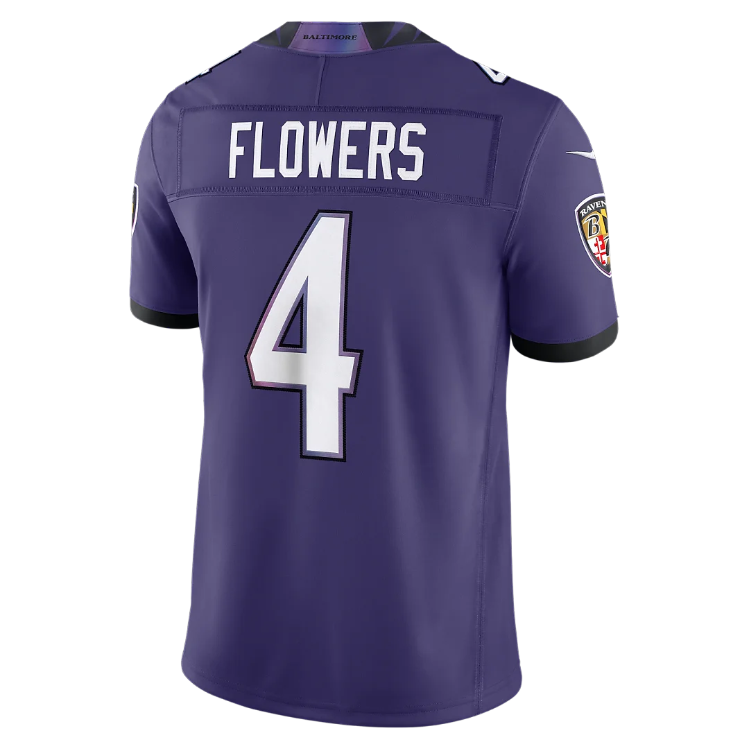 Zennovawear Zay Flowers Baltimore Ravens Team Vapor FUSE. Stitched Limited Jersey - Purple
