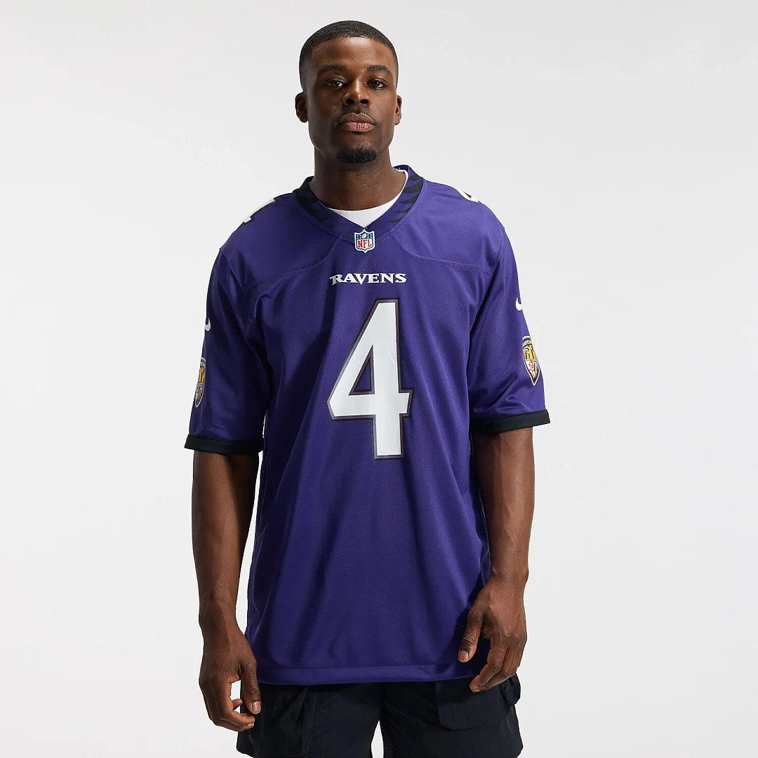 Zennovawear Zay Flowers Baltimore Ravens Team Game Jersey - Purple