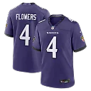 Zennovawear Zay Flowers Baltimore Ravens Team Game Jersey - Purple