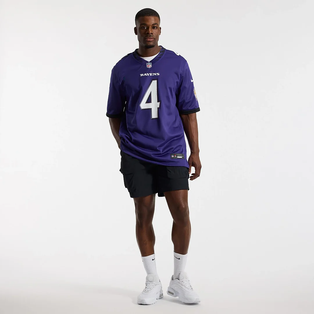 Zennovawear Zay Flowers Baltimore Ravens Team Game Jersey - Purple
