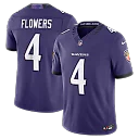 Zennovawear Zay Flowers Baltimore Ravens Team Vapor FUSE. Stitched Limited Jersey - Purple