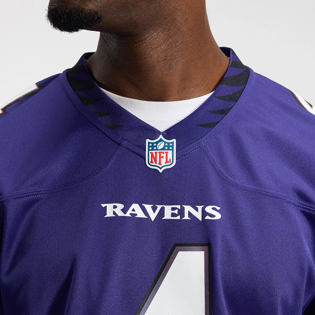 Zennovawear Zay Flowers Baltimore Ravens Team Game Jersey - Purple