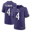 Zennovawear Zay Flowers Baltimore Ravens Team Game Jersey - Purple